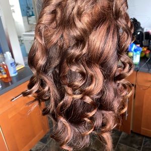 Chocolate brown with highlights